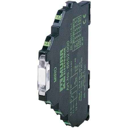 MURR ELEKTRONIK MIRO 6.2 110V-1U-FK OUTPUT RELAY, IN: 110 VACDC - OUT: 250 VAC/DC 6 A, 1 C/O - 6, 2 mm spring clamp 6652030